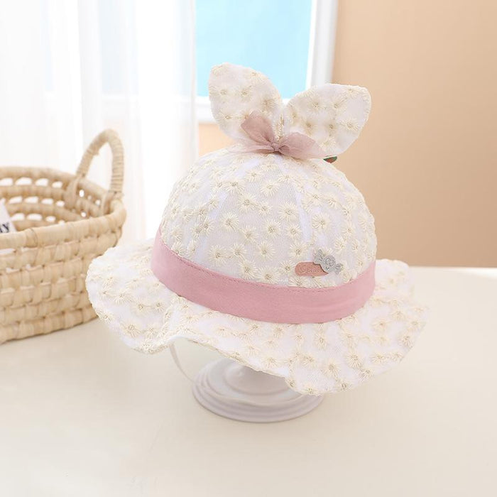 Summer Lace Rabbit Ear Children's Fisherman's Net Hat