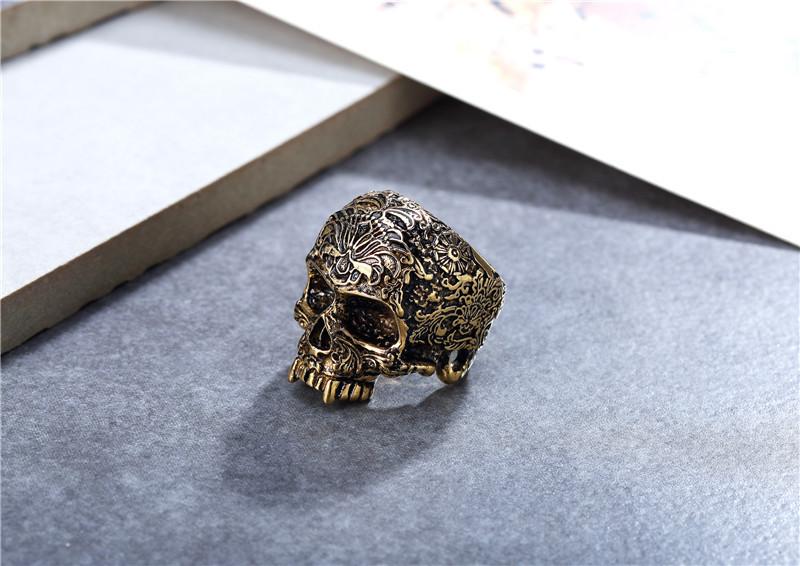 High Quality Personality Retro Rock Band Skull Titanium Steel Ring