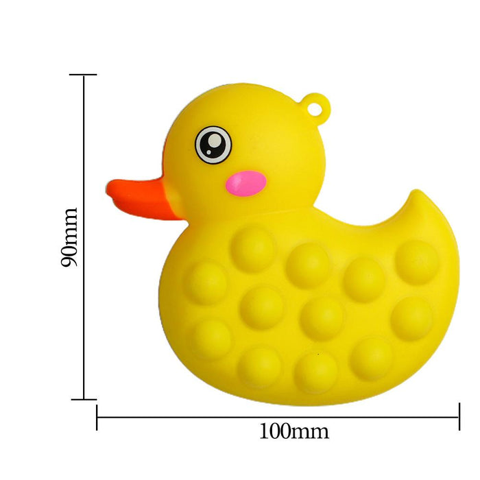 3D anti-stress little yellow duck children's bath toy
