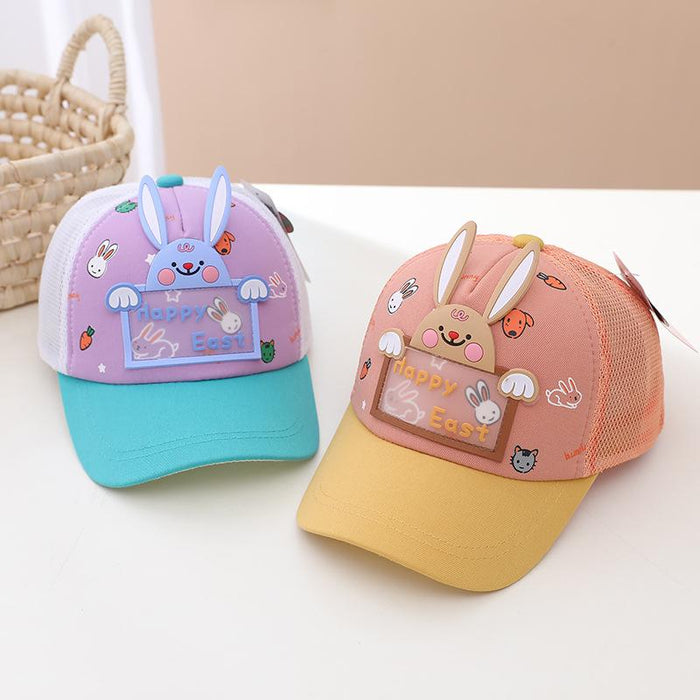 Summer Cute Bunny Children's Sunshade Net Hat