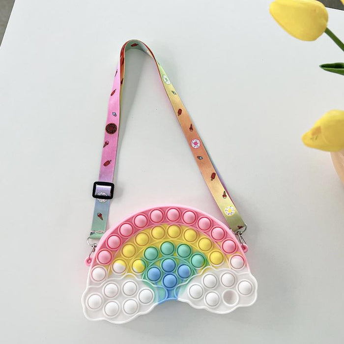 Mobile Coin Purse Silicone Rainbow Cloud Silicone Bag