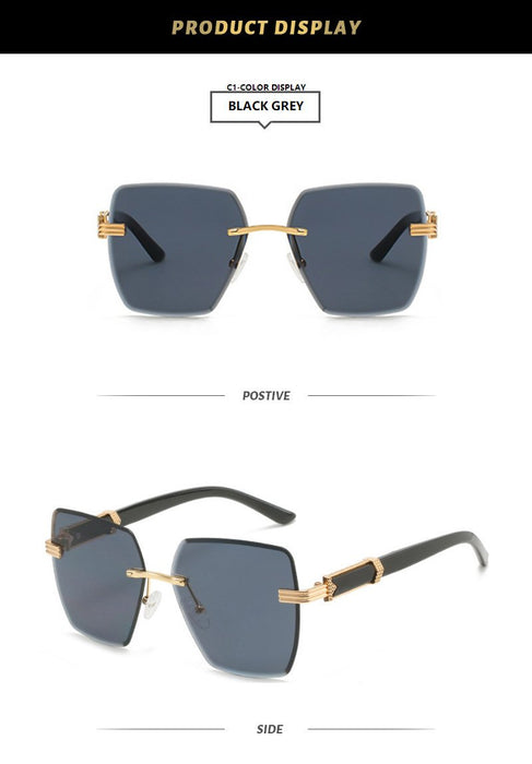Frameless cut edge light luxury GRADIENT SUNGLASSES
