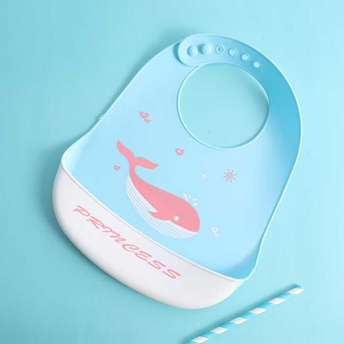 Baby Silicone Bib Waterproof Super Soft Children's Saliva Bag