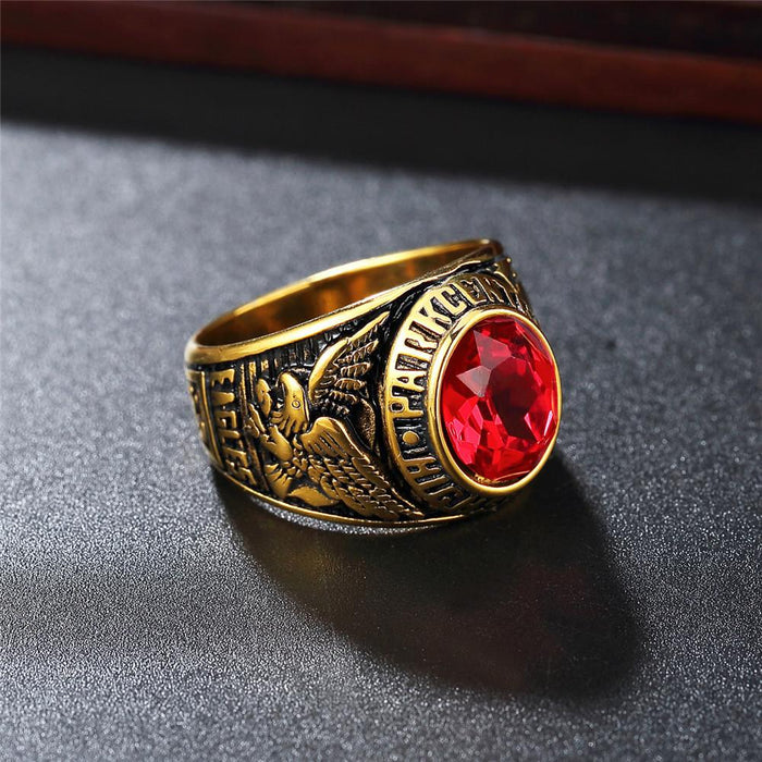 Eagle Military Ring Retro Titanium Steel Ring