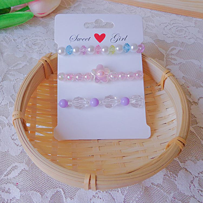 Children's Bracelet Set Beaded Princess Jewelry