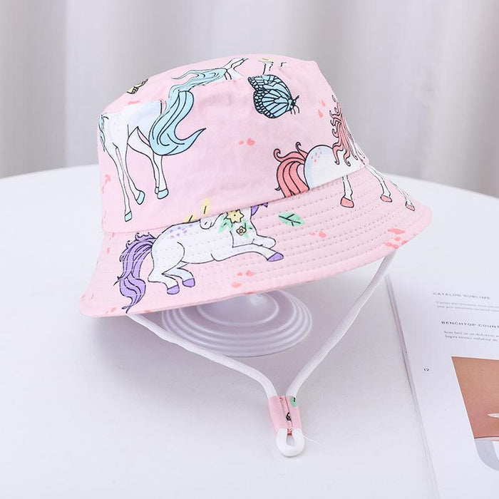 Summer Outdoor Cartoon Print Children's Fisherman Hat