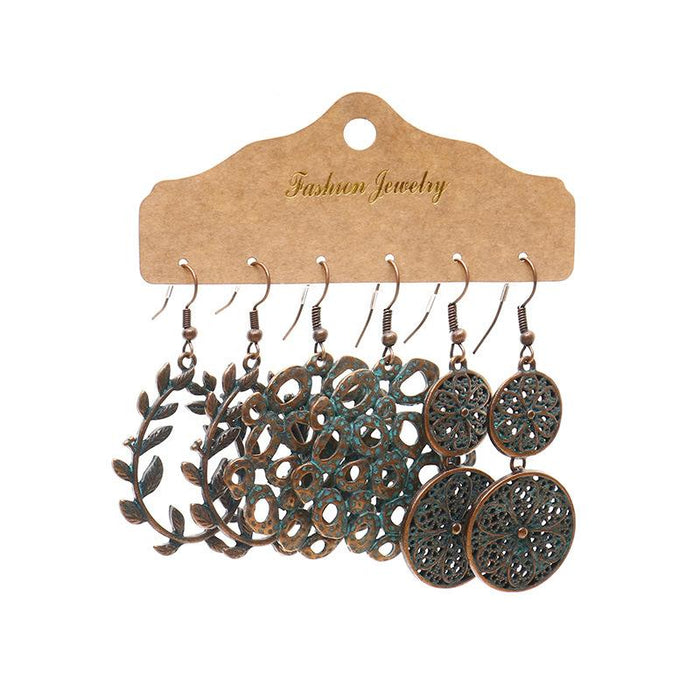 3 pairs/set Earrings Bohemian Style Jewelry X0X36212