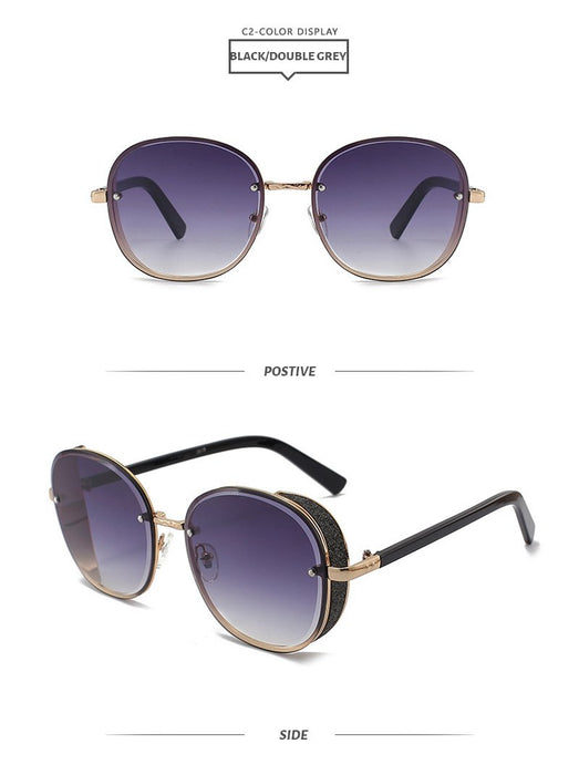 Sunglasses Women's round glasses gradient lens Retro