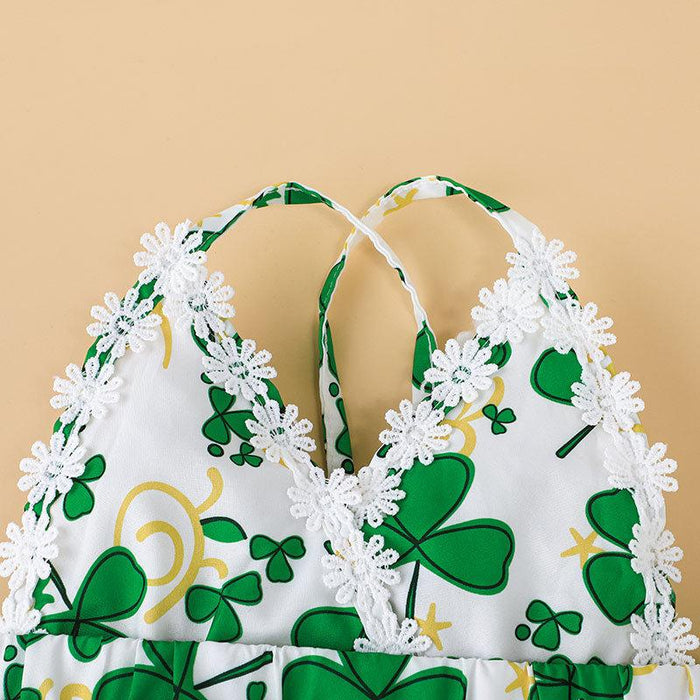 0-1 Years Baby Leaves Jumpsuit With Headband