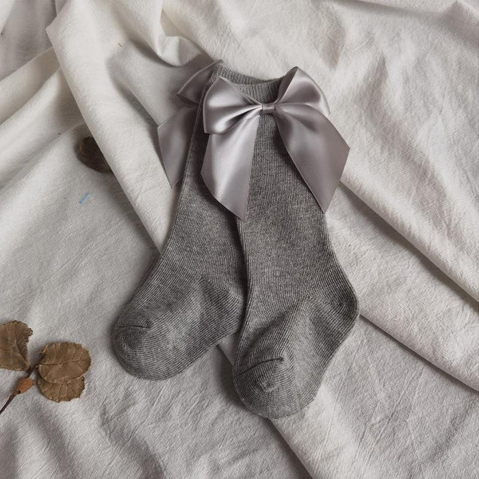 Big Bow Long Soft Cute Kids Christmas Sock