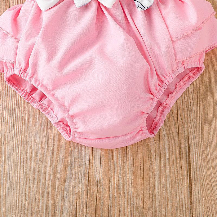 Baby Girls Elephant Print Jumpsuit With Headband