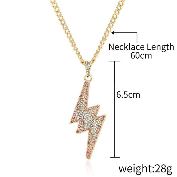 Punk Hip-hop Letter Full Diamond Necklace
