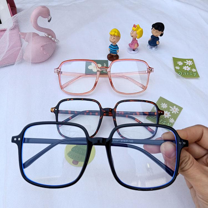 Blue Light Proof Square Eye Protection Large Frame Glasses