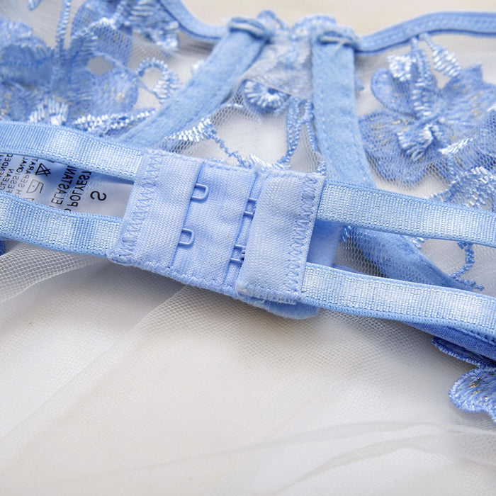 Sexy Flower Embroidered Lingerie Set Women Underwear