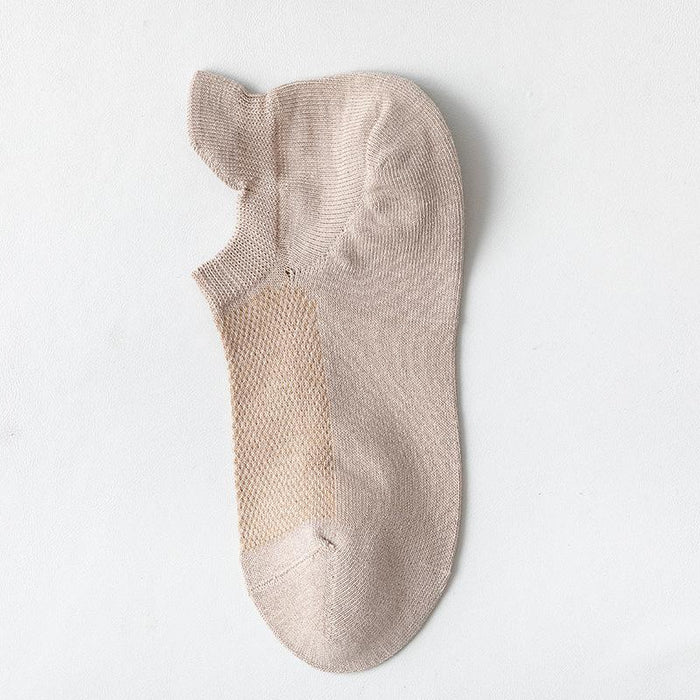 Spring/Summer Solid Color Cotton Socks Breathable Low Boat Socks