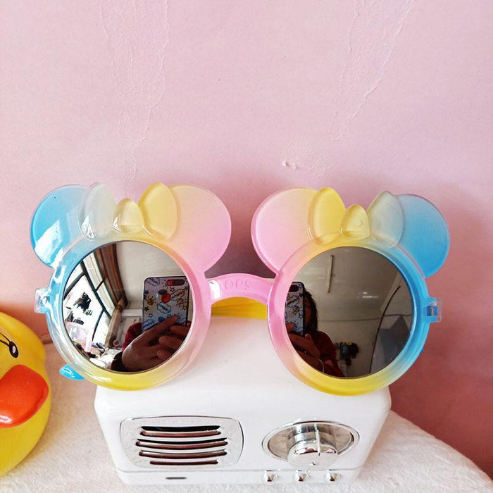 Girls' Colorful Peach Heart Children's Cartoon Sunglasses