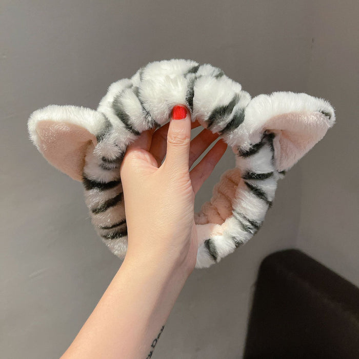 Tiger Ears Hair Band Face Washing Headband Makeup Hair Cover