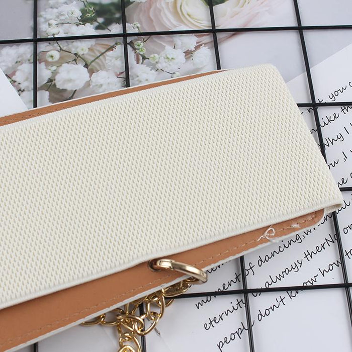 Fashion Decorative Women's Wide Belt with Chain