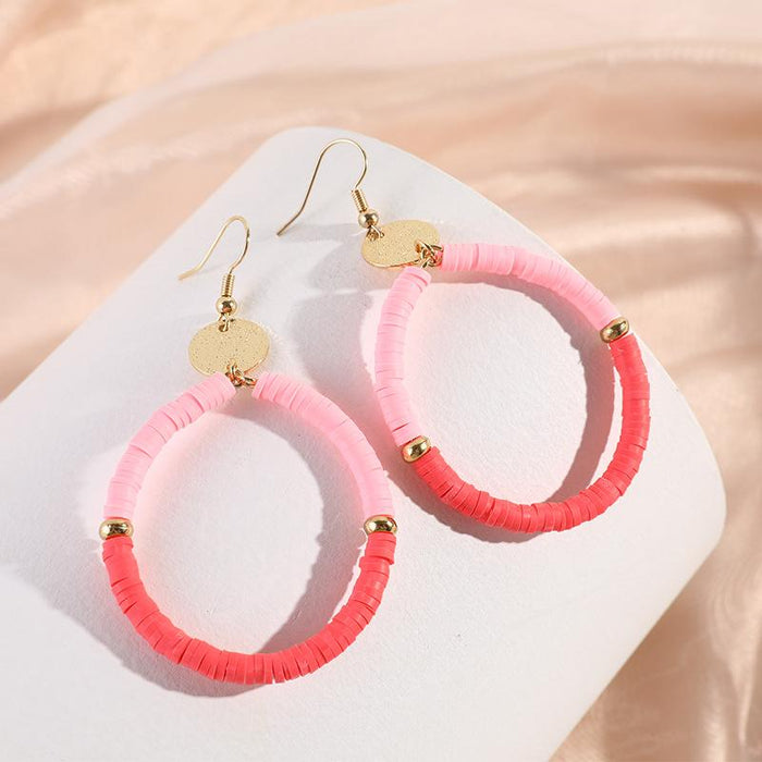 New Popular Personality Colored Soft Ceramic Earrings
