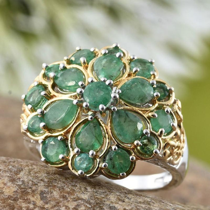 Fashion Gold Color Green  Zircon Rings
