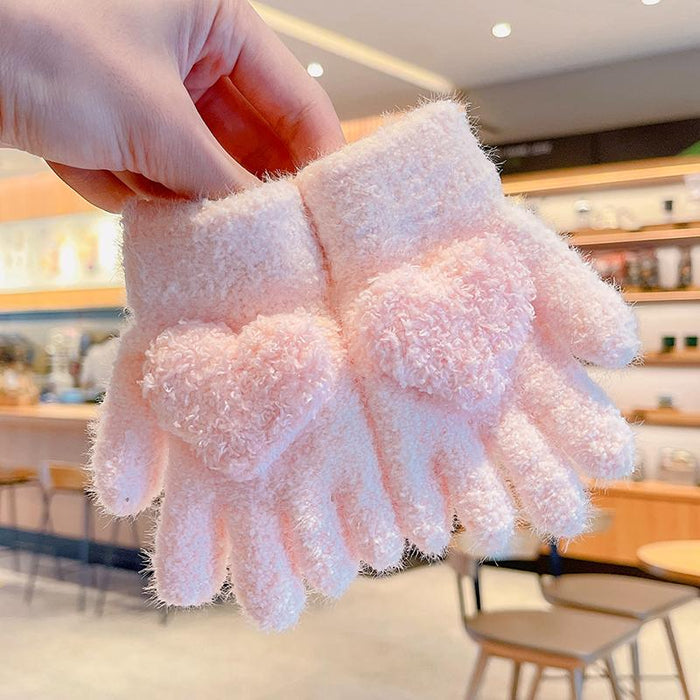 0-3 Years Old Winter Baby Cute Knitting Cartoon Gloves