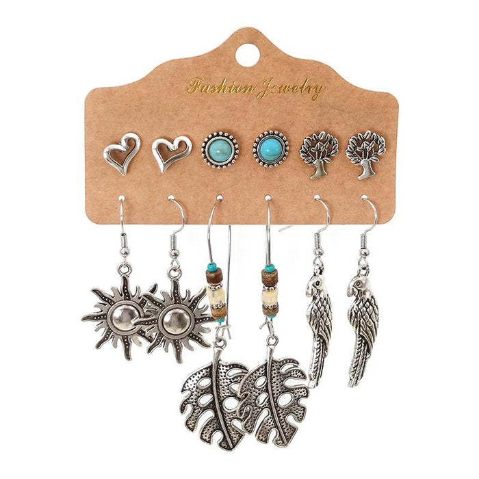 Snake Owl Ocean 6-Piece Earring Jewelry