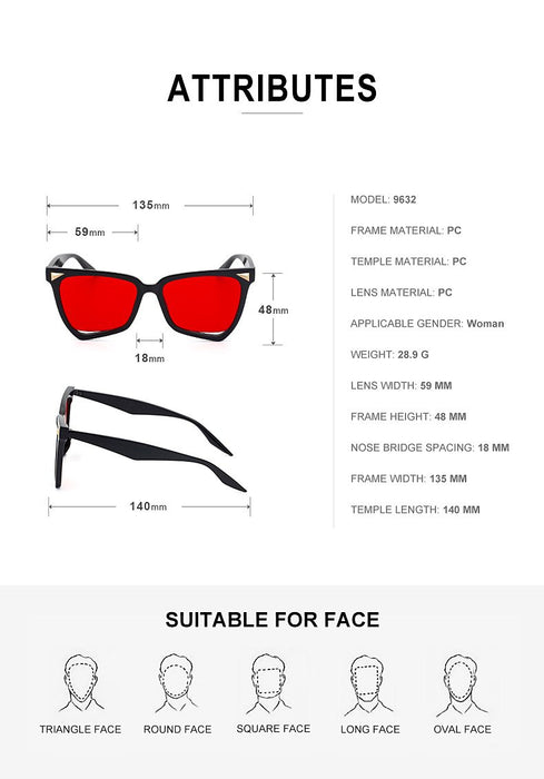 Exaggerate Colorful Big Frame Sunglasses