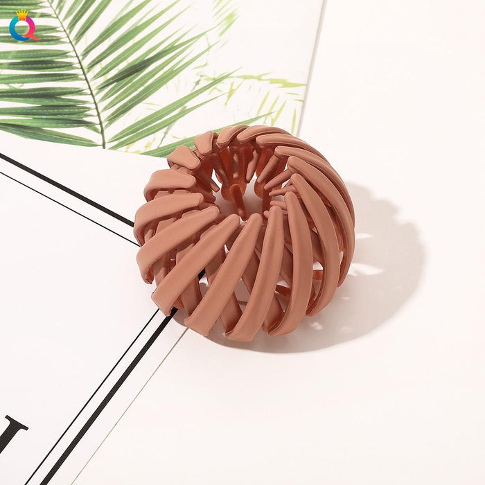 Frosted lazy bird's nest hair iron