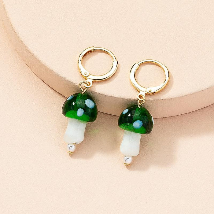 New Retro Fashion Mushroom Women's Stud Earrings