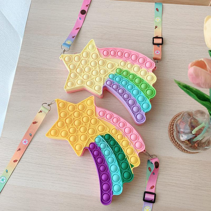 Bow Decompression Color Bag Children's Messenger Bag