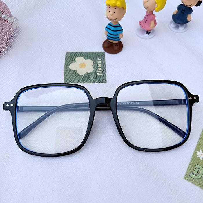 Blue Light Proof Square Eye Protection Large Frame Glasses