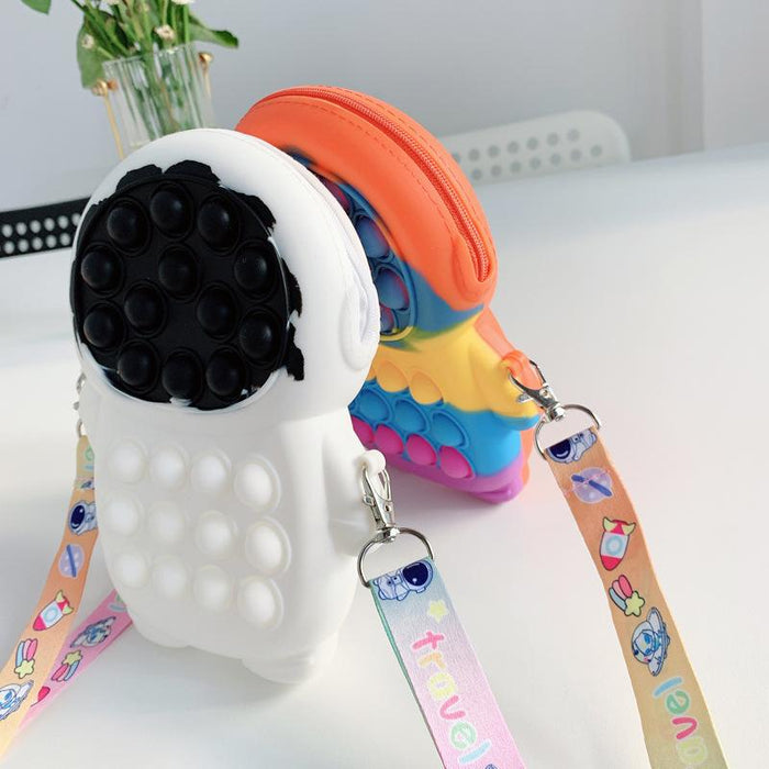 Astronaut Bag Press Silicone Soft Astronaut Kids Bag
