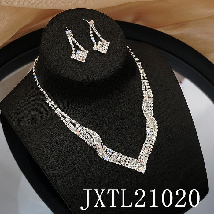 Simple and Fashionable Women's Dress Necklace Earring Set