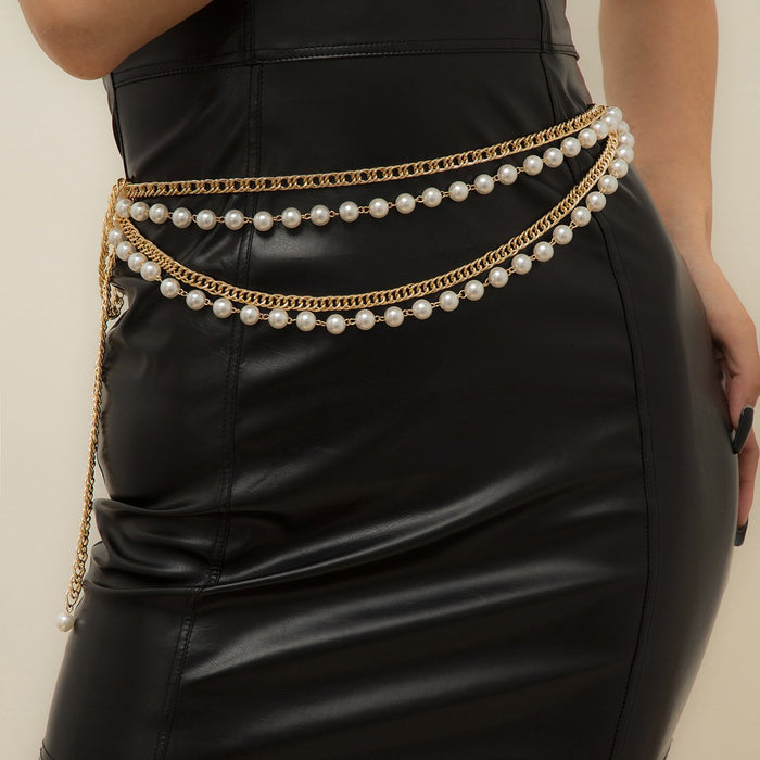 Sexy Cross Chain Tassel Body Chain Female Waist Chain