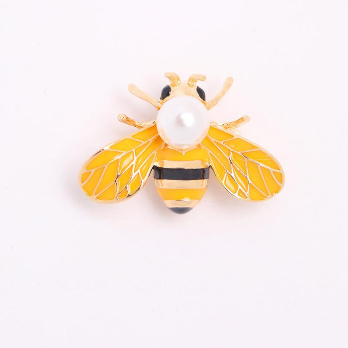 New Little Bee Brooch Rhinestone Bee Lady Pin