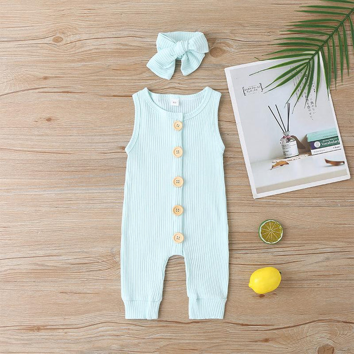 Summer Baby Sleeveless One-piece Bodysuit