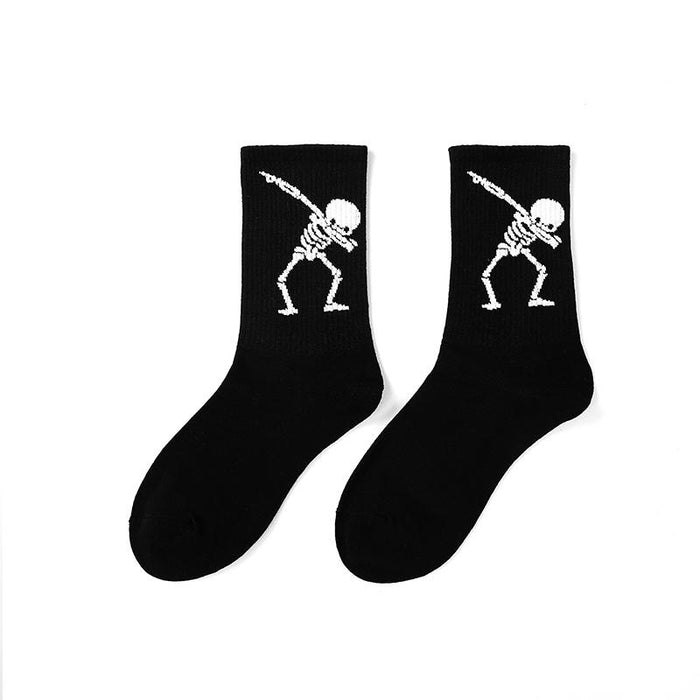 Funny Men Hip Hop Skeleton Socks
