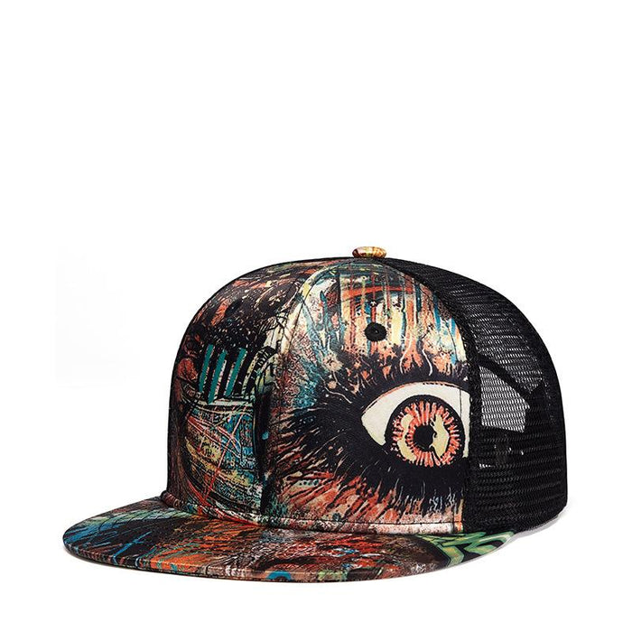 New Summer Printed Mesh Sun Hat