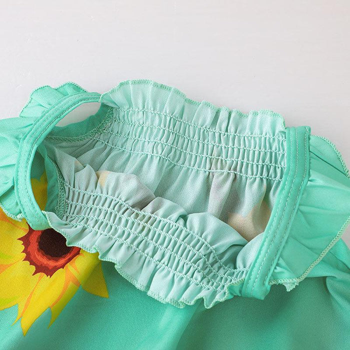 Summer Baby Flower Suspender Jumpsuit