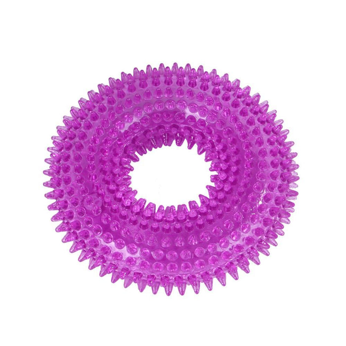 Dog TPR Chew Toy Ring Teeth Cleaning Sound Toy