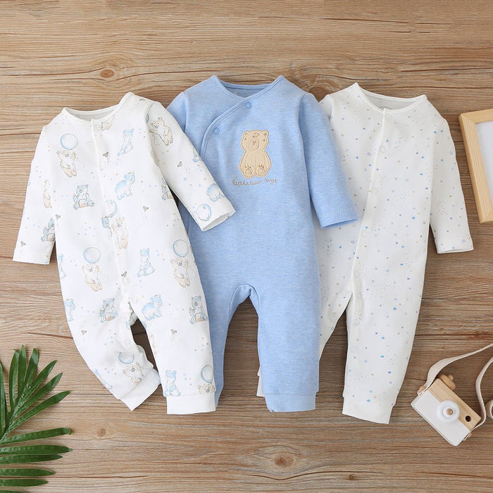 3pcs Pack Infant Romper Baby Cartoon Jumpsuit
