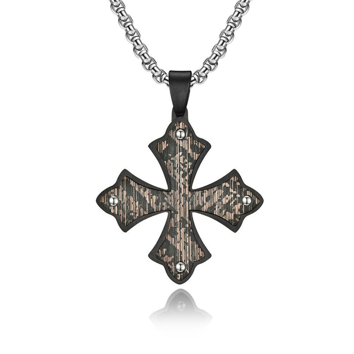 Personalized Hip Hop Stainless Steel Cross Pendant Necklace
