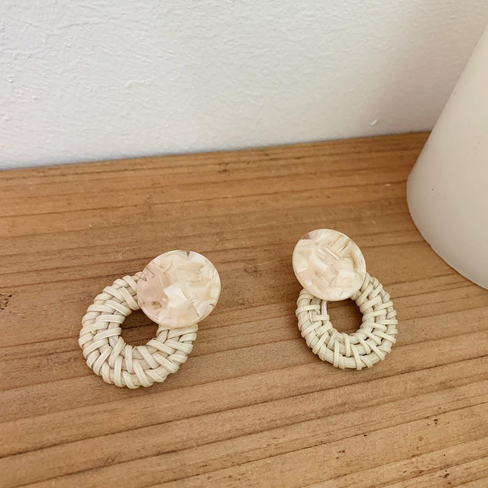 Bohemian Long Handmade Rattan Tassel Earrings