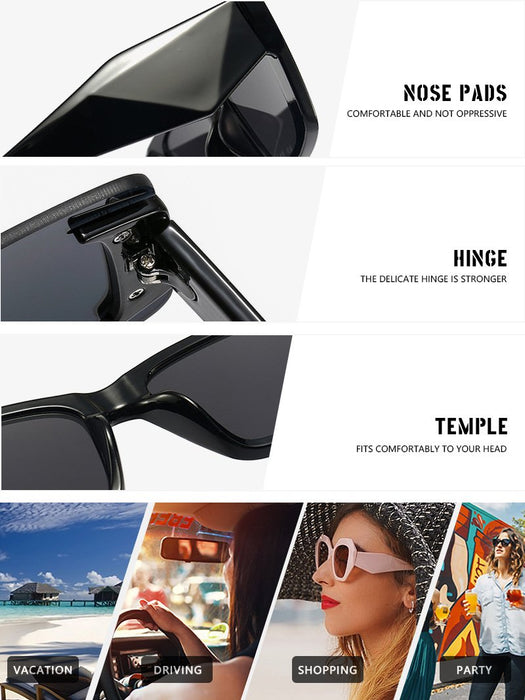 Sunglasses contrast cut square Sunglasses tide