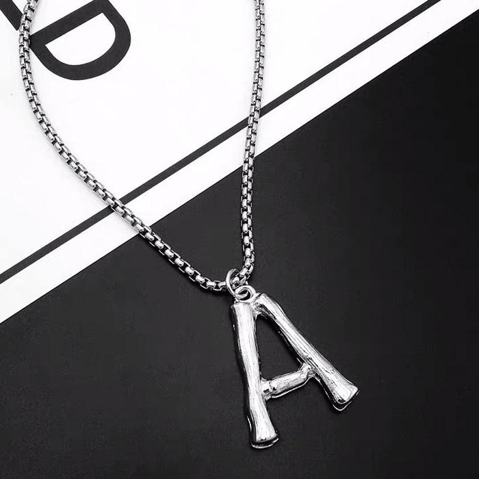 Titanium Steel Won't Fade Letter Necklace