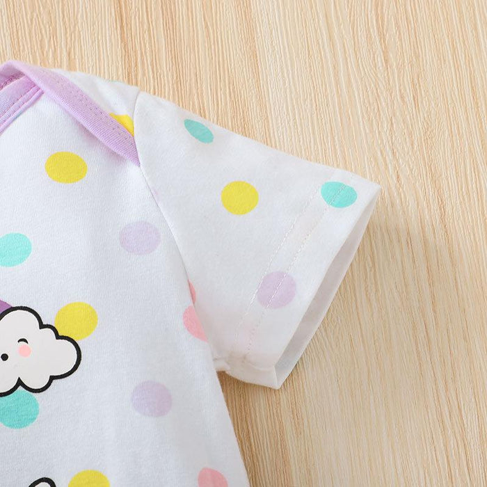 Baby Rainbow Printing Romper