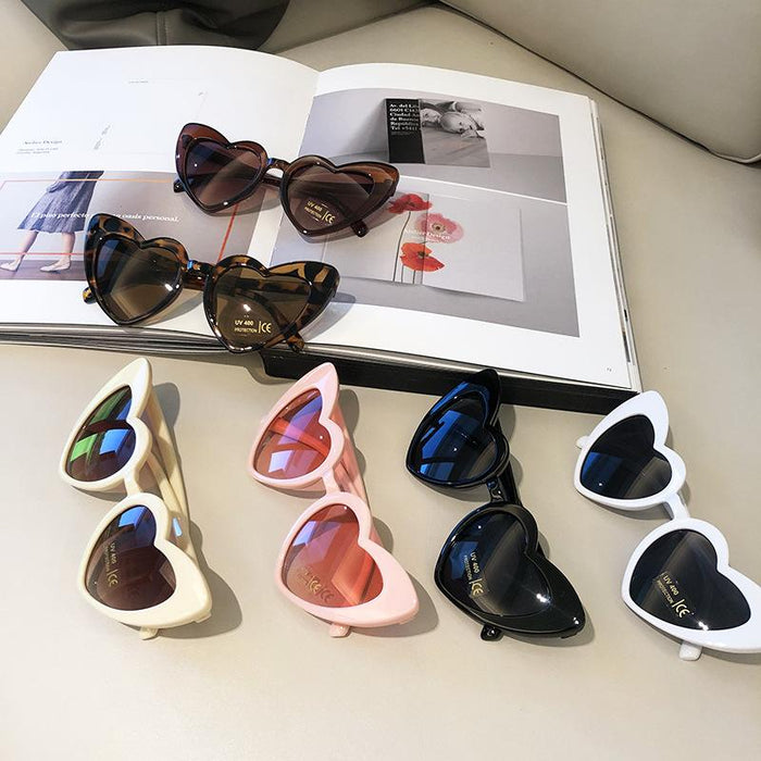 Children's Simple and Sweet Love Frame Sunglasses