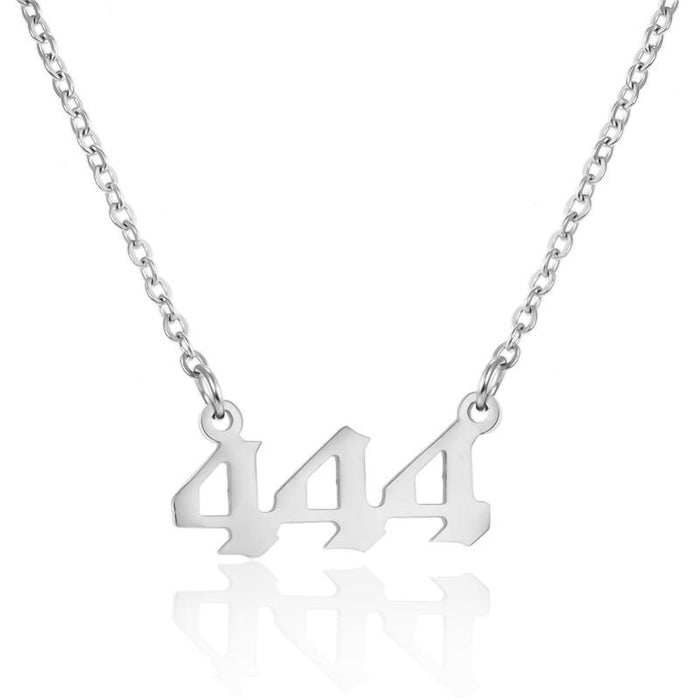 Stainless Steel Angel Number Necklace