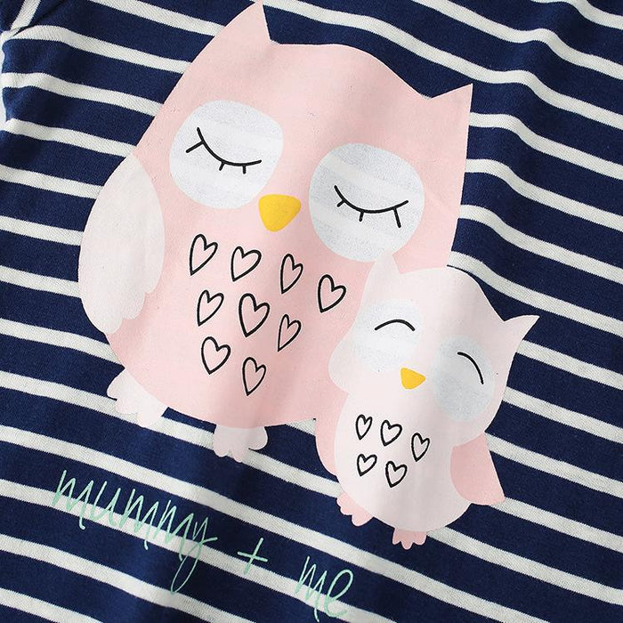 Children's cartoon cotton short sleeve round neck