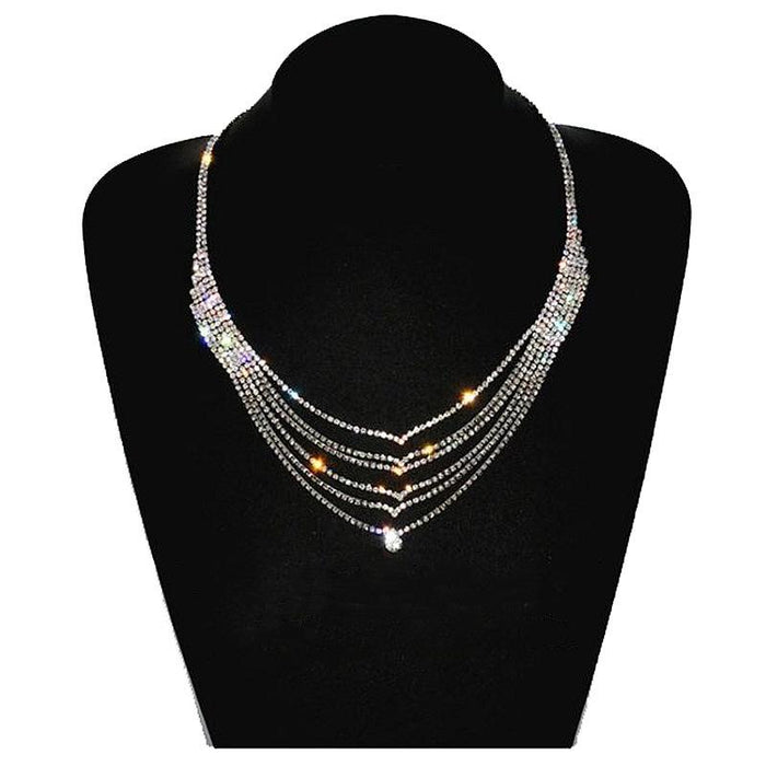 New Fashion Versatile Women's Jewelry Rhinestone Neck Chain